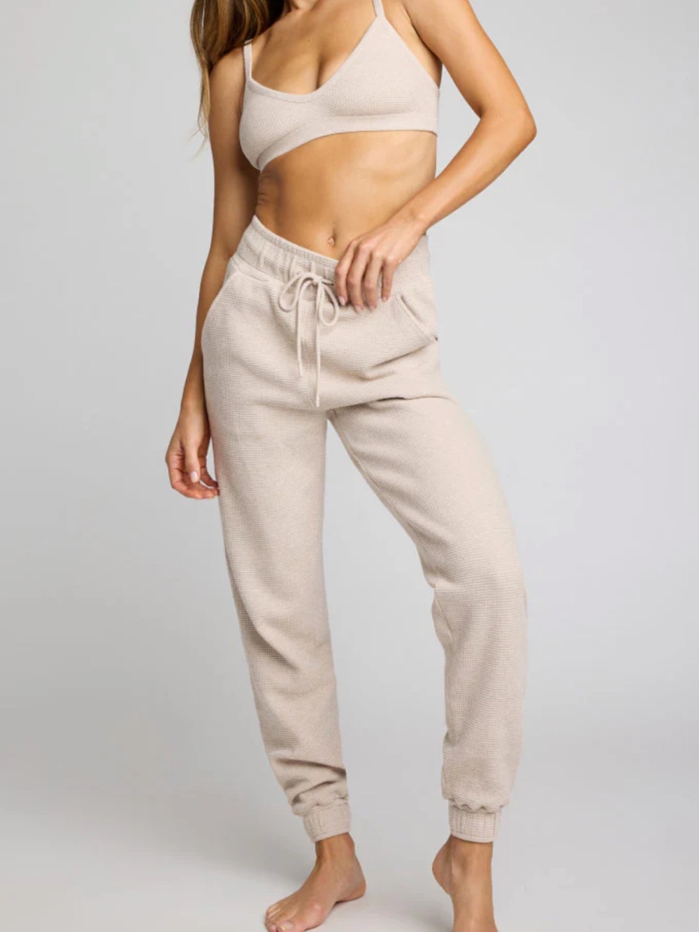 Negative Underwear Waffle Knit Jogger in Sand XS BRAND New with tags NWT